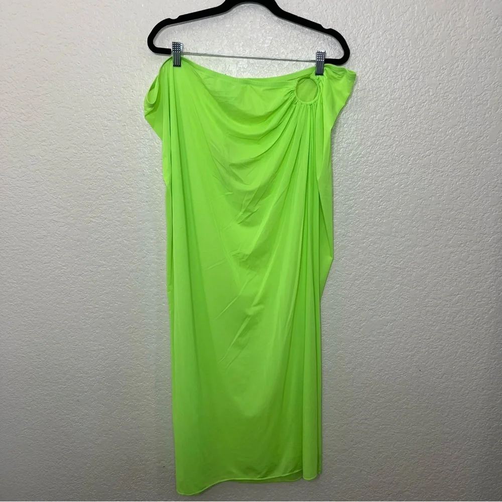 Skims Mesh Cover Up Sarong Skirt Beachwear Neon Green Size 4X